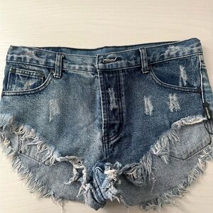 Free people Distressed Denim Women Shorts